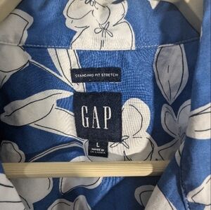 GAP Blue Floral Men's Shirt Large